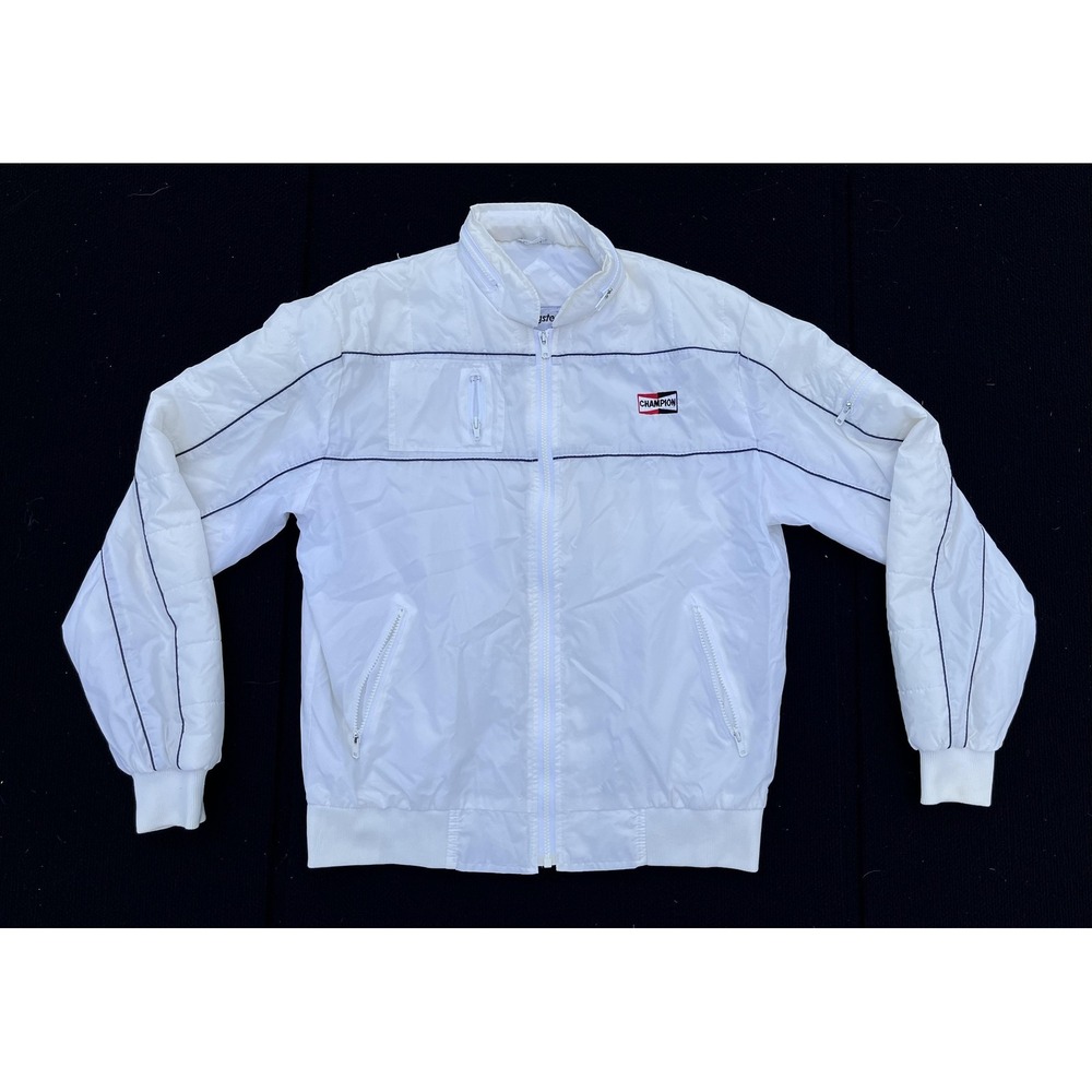 Vintage Champion Racing Jacket Mens Large Windbreaker Swingster‎ Full Zip 80s